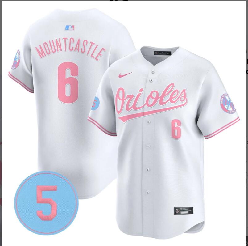 Men Baltimore Orioles #6 Mountcastle white 2024 Nike MLB jersey